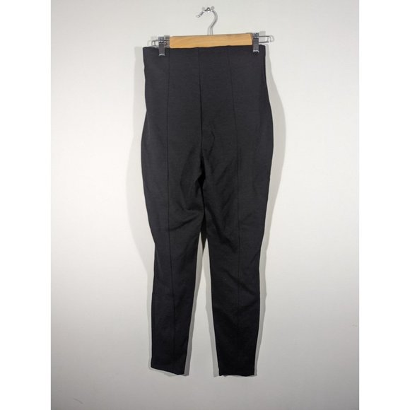 NEW Express Black Grey Pull On Skinny Leggings Pants Women's Size S - Picture 2 of 5